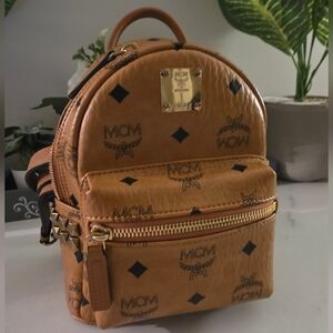 MCM Tan Mini Backpack